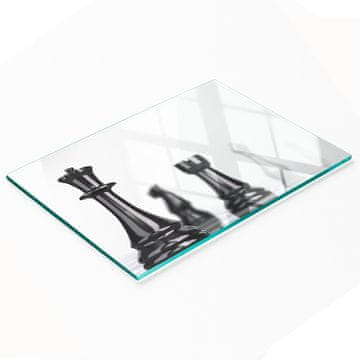 shumee Kuhinjska večnamenska dekorativna steklena plošča šahovska figura 80x52 cm