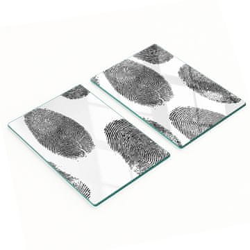 shumee Dekorativne steklene deske za rezanje in serviranje Fingerprint 2x40x52 cm