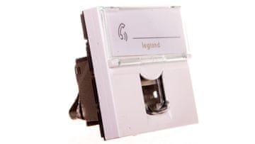 LEGRAND Mosaic Enojna računalniška vtičnica RJ45 kat. 6a STP 2-modulna bela 076576