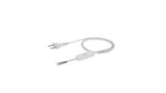 shumee Kabel s stikalom in ploščatim vtičem črne barve H03VVH2-F 2x0,5 bel S-13W-0,5-2-1 /2m/