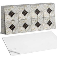 COLORAY Paket vinilnih ploščic za enostavno namestitev, eleganten marmorni vzorec 10x40x20 cm