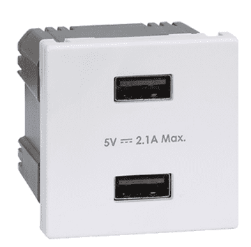 shumee Polnilnik Simon Connect USB K45 vtičnica tip A 5V/2.1A čisto bela K126E/9 TSC-K126E-9
