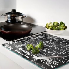 shumee Dekorativna steklena deska za rezanje in serviranje za restavracijske menije 60x52 cm