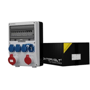 shumee Razdelilna omarica za stavbe TD-S/FI 32A 16A 4x230V vtičnice Mennekes Doktorvolt 6916