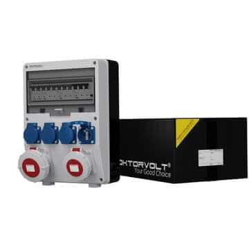 shumee Razdelilna omarica za stavbe TD-S/FI 32A 16A 4x230V vtičnice Mennekes Doktorvolt 2466