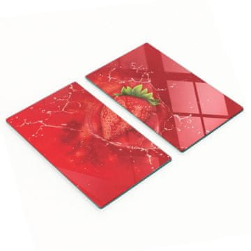 shumee Dekorativne steklene deske za rezanje in serviranje z vonjem jagodne vode 2x30x52 cm