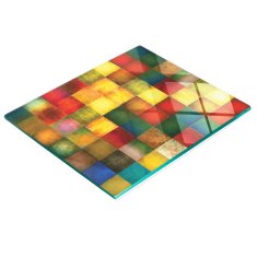 shumee Dekorativna steklena deska za rezanje in serviranje z geometrijskim vzorcem 60x52 cm