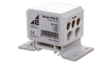 Elektro-Plast Razdelilni blok 2x4-50mm2/2x4-35mm2/3x2,5-25mm2 siv, ploščat in letevni, DB2-S 48.23