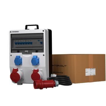 shumee Razdelilna omarica za stavbe s kablom ECO-S/FI 32A 16A 2x230V Schuko Doktorvolt 9757