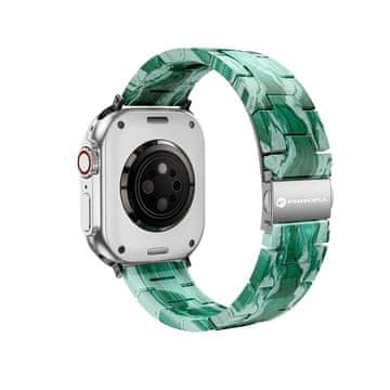 FORCELL Pas za Apple Watch Forcell F-Design FA04 s plastičnim zaponko v marmoriranem vzorcu, 38 / 40 / 41 mm, zelen