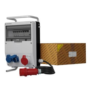 shumee Gradbena razdelilna omarica na stojalu s kablom TD-S/FI skhu 16A 2x230V Schuko 0120