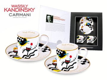 Carmani KOMPLET 2 SKODELIC ZA ESPRESSO WASSILY KANDINSKY KONTRASTNI ZVOKI KPL