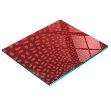 shumee Dekorativna steklena servirna deska za prigrizke z rdečimi cvetnimi listi 60x52 cm