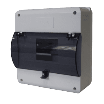 shumee Modularna razdelilna omarica 1x8 nadometna N+PE z dimno loputo IP30 Karlik OB-8ZZK