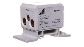 Elektro-Plast Razdelilni blok 2x4-70mm2/2x4-50mm2/1x4-25mm2 siv, ploščat in letevni, DB6-S 48,41
