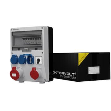 shumee Razdelilna omarica za stavbe s stikalom TD-S 32A 16A 3x230V Schuko Doktorvolt 0281