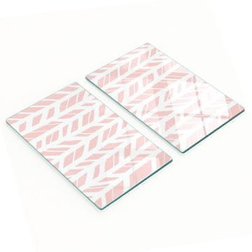 shumee Dekorativne deske za rezanje iz kaljenega stekla z vzorcem ribje kosti 2x30x52 cm