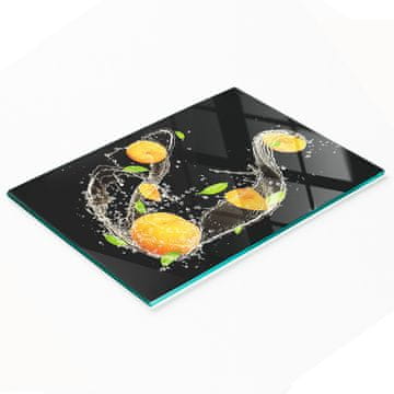 shumee Trpežna in elegantna steklena kuhinjska deska z vzorcem marelice in vode 80x52 cm