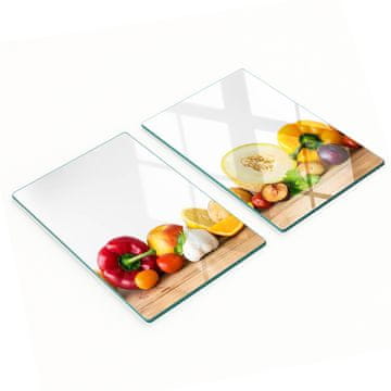 shumee Dekorativne steklene deske za rezanje in serviranje sadja in zelenjave 2x40x52 cm
