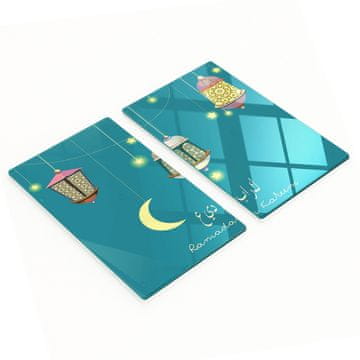 shumee Dekorativne steklene deske za rezanje in serviranje za Ramadan Kareem 2x30x52 cm