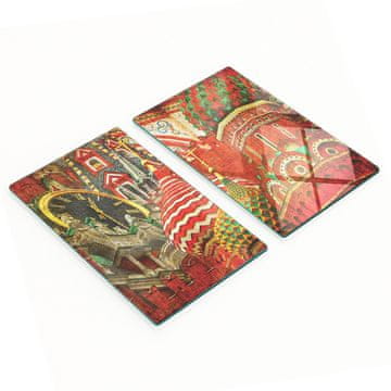 shumee Komplet dveh dekorativnih steklenih kuhinjskih desk Moskovski Kremelj 2x30x52 cm