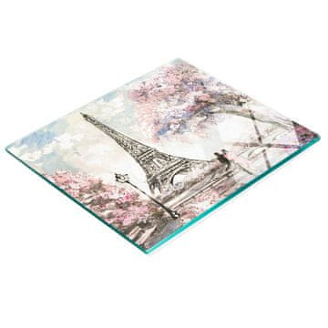 shumee Dekorativna steklena deska za rezanje in serviranje Eifflov stolp Pariz 60x52 cm