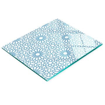 shumee Dekorativna deska za rezanje iz kaljenega stekla z orientalskim vzorcem 60x52 cm