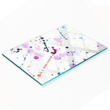 shumee Kuhinjska deska iz kaljenega stekla z abstraktnimi pikčastimi grafikami 80x52 cm