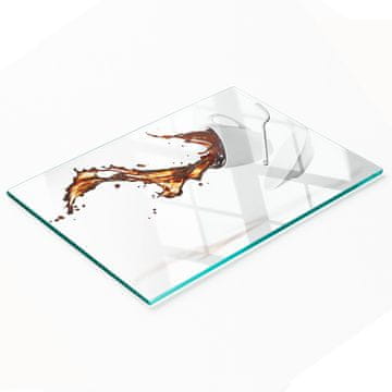 shumee Kuhinjska večnamenska dekorativna steklena tabla z motivom razlite kave 80x52 cm