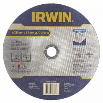 Irwin REZALNI DISK ZA KOVINO/NEREJOČE JEKLO, RAVEN 230 mm x 1,8 mm x 22,23 mm