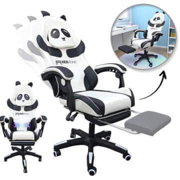 IGRALNI STOL VRTLJIVI NASLON ZA NOGE MASAŽNA BLAZINA ZA OTROKE PANDA