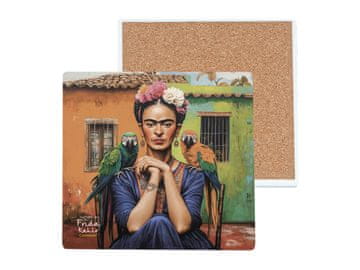 Carmani, keramični podstavek, kvadrat (20x20cm) - Navdihnjeno s slikami F. Kahlo