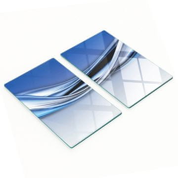 shumee Elegantne in trpežne steklene table z abstraktnim valovitim potiskom 2x30x52 cm