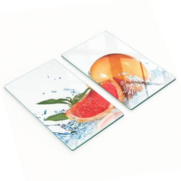 shumee Dekorativne steklene deske za rezanje in serviranje Grenivka in meta 2x30x52 cm