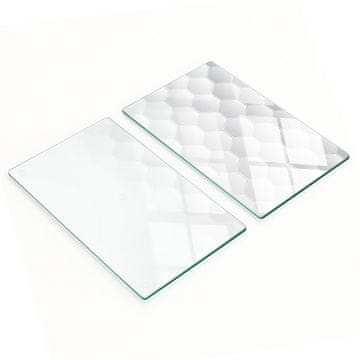 shumee Večnamenske dekorativne steklene kuhinjske deske šesterokotne oblike 2x30x52 cm