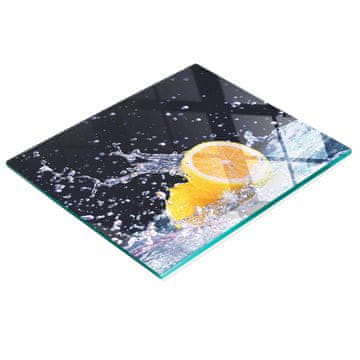 shumee Trpežna in elegantna steklena kuhinjska deska z vzorcem limoninega dna 60x52 cm