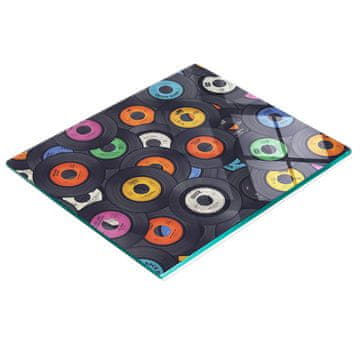 shumee Dekorativna kuhinjska steklena deska za rezanje in serviranje, vinilna 60x52 cm