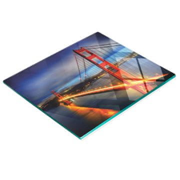 shumee Dekorativna steklena deska za rezanje in serviranje Golden Gate Bridge 60x52 cm