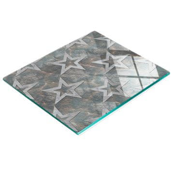 shumee Dekorativna steklena kuhinjska deska za rezanje s kamnitimi zvezdicami 60x52 cm