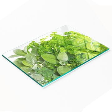 shumee Kuhinjska večnamenska dekorativna deska za zelišča iz kaljenega stekla 80x52 cm