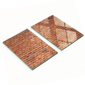 shumee Dekorativne kaljene steklene deske za rezanje za zid z motivom opeke 2x40x52 cm