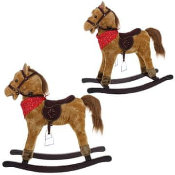 Nobo Kids Interaktivni gugalni konjiček Neighs Wagging Tail Cowboy šal svetlo rjave barve