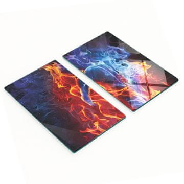 shumee Dekorativne steklene deske za rezanje in serviranje, parne na ognju 2x30x52 cm
