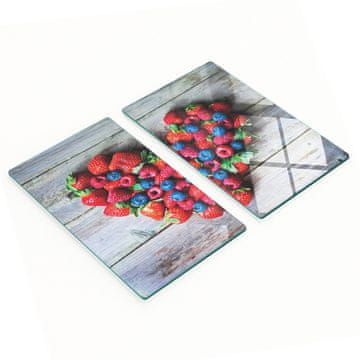 shumee Kuhinjske večnamenske dekorativne deske Kaljeno sadje v obliki srca 2x30x52 cm