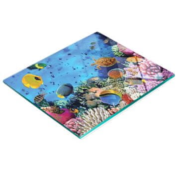 shumee Trpežna in elegantna steklena tabla z vzorcem Rdečega morja in Egipta 60x52 cm
