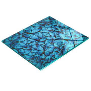 shumee Kuhinjska večnamenska dekorativna tabla iz kaljenega stekla z metulji 60x52 cm