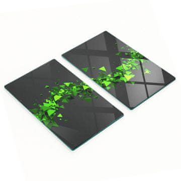 shumee Dekorativne kaljene steklene deske za rezanje z geometrijskim valom 2x30x52 cm