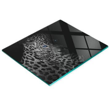 shumee Dekorativna steklena kuhinjska deska za rezanje in serviranje Leopard 60x52 cm