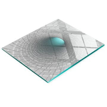 shumee Trpežna in elegantna kuhinjska deska iz kaljenega stekla s 3D vzorcem 60x52 cm