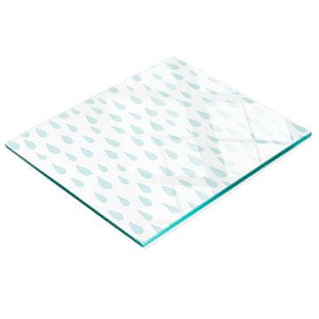 shumee Dekorativna steklena kuhinjska deska za rezanje in serviranje Droplet 60x52 cm